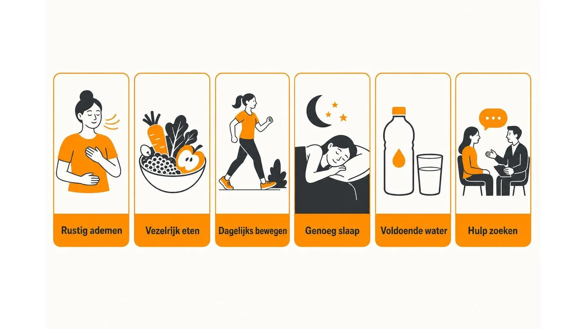 Zes tips tegen een opgeblazen buik door stress op een rij
