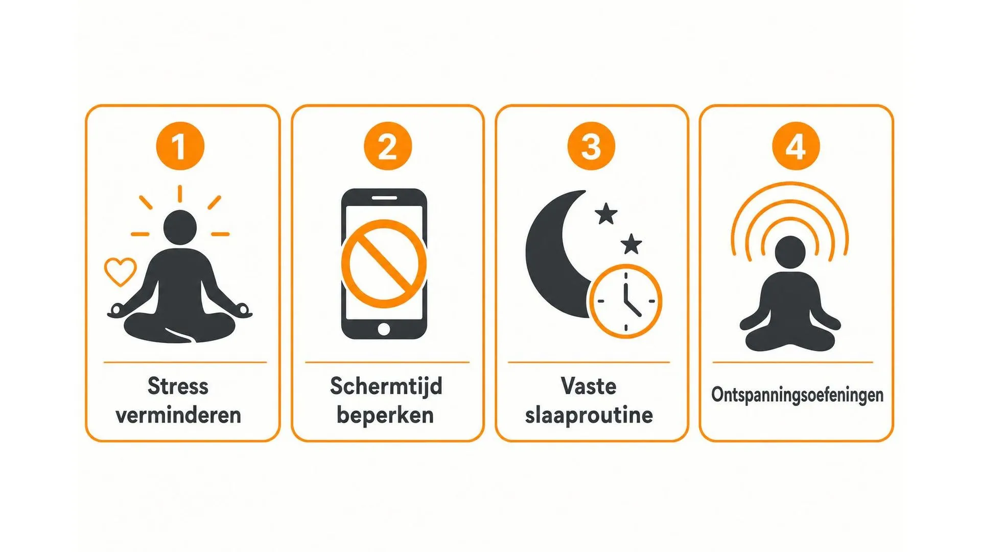 Vier stappen om de balans tussen cortisol en melatonine te herstellen
