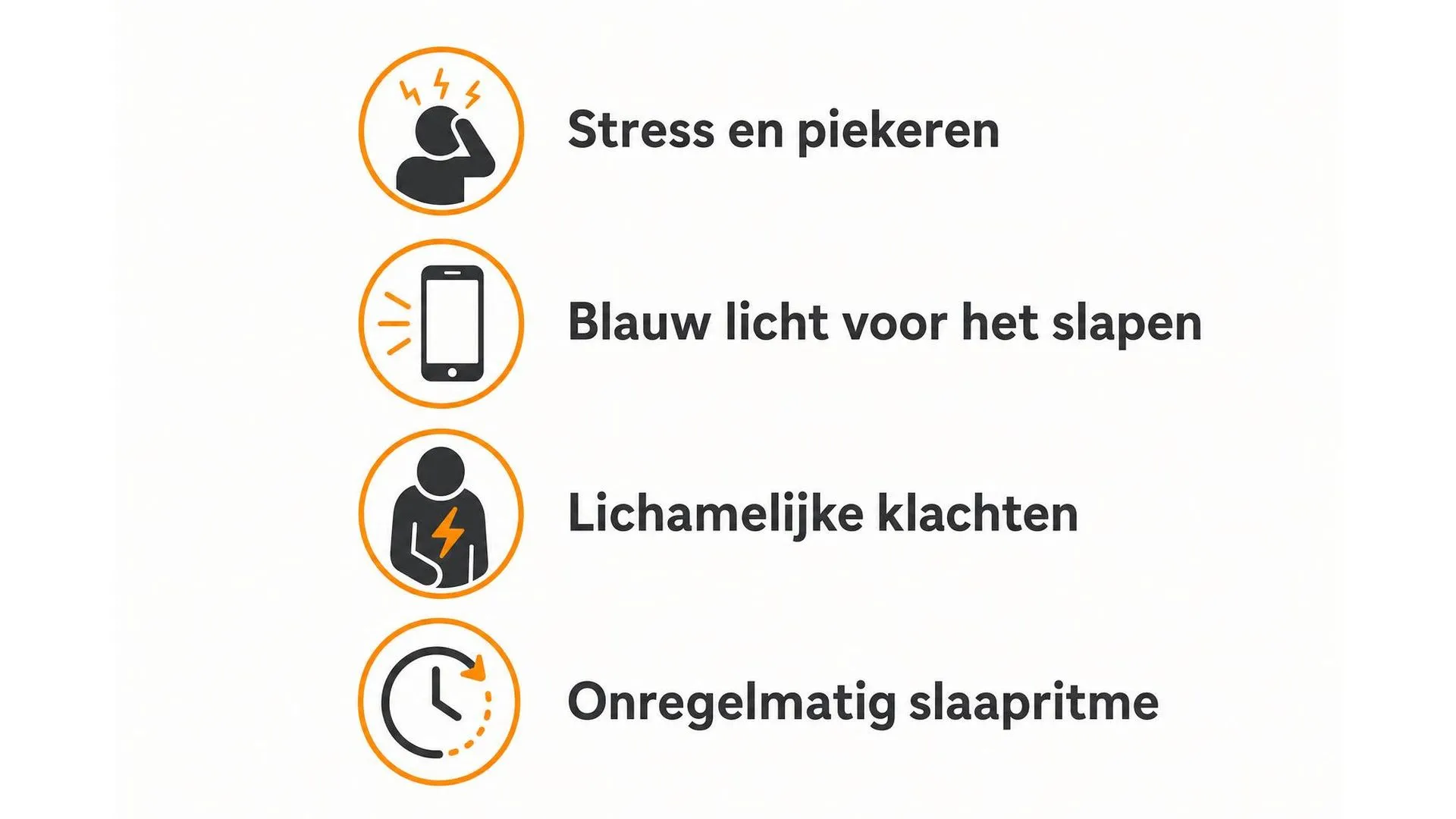Vier veelvoorkomende oorzaken van moeite met opstaan: stress, blauw licht, lichamelijke klachten en onregelmatig slaapritme
