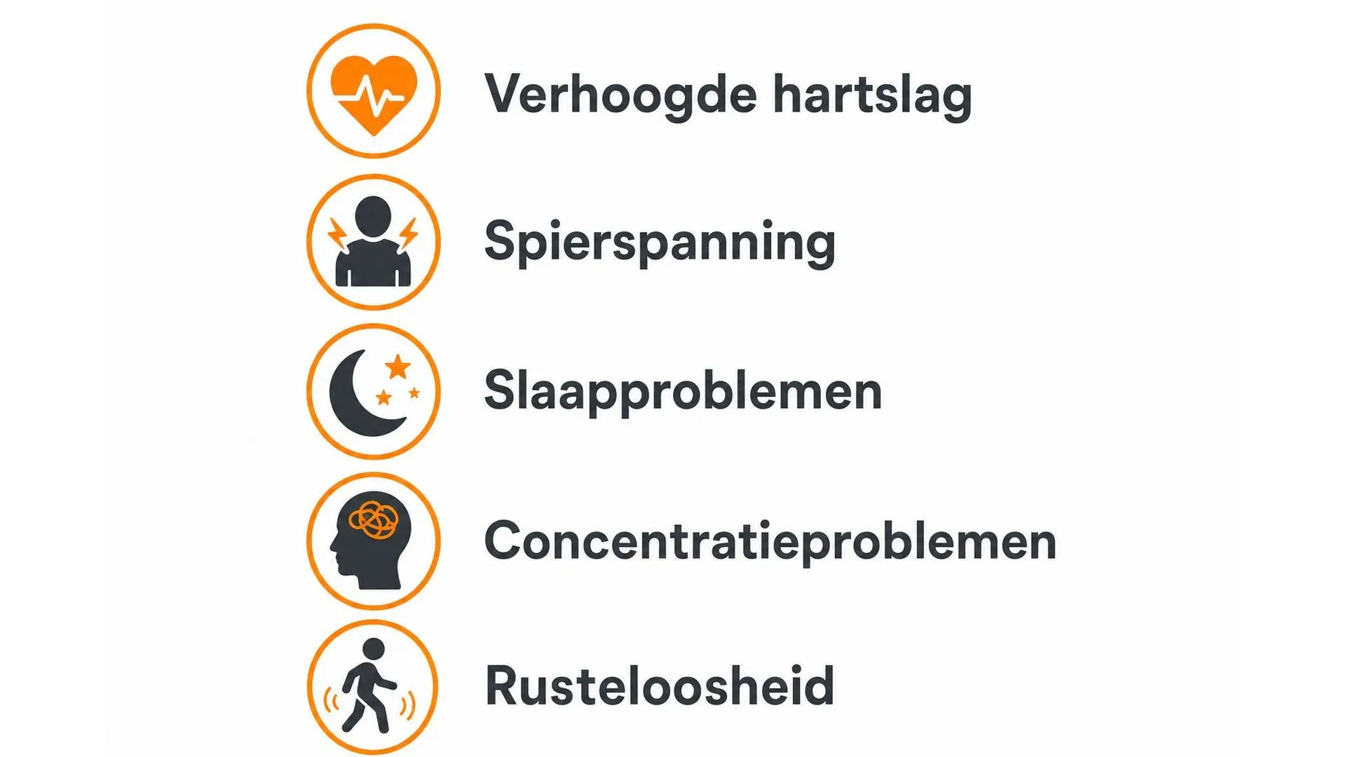 Vijf lichamelijke en mentale signalen van een opgejaagd gevoel door stress