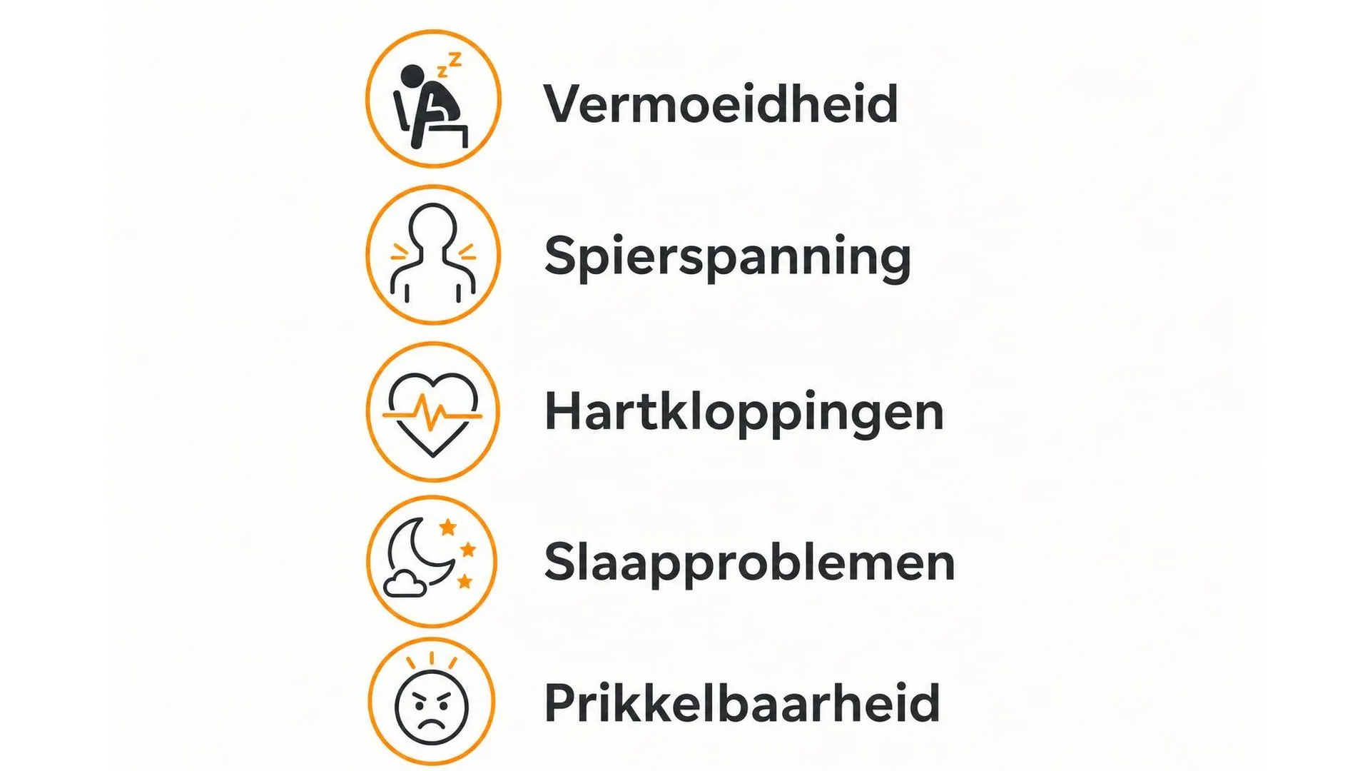 Vijf lichamelijke klachten die vaak samengaan met spanningshoofdpijn door stress