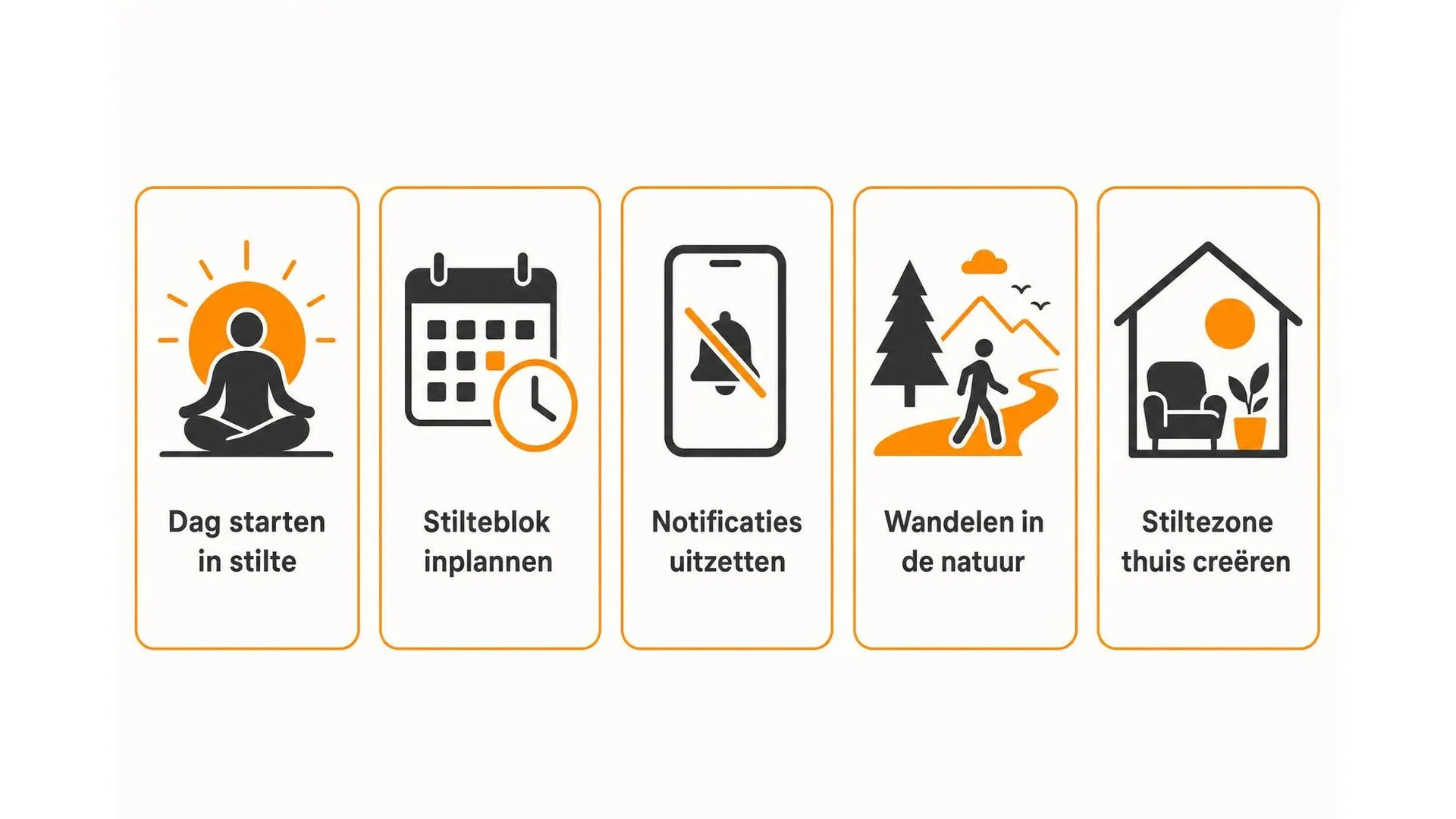 Vijf praktische tips om dagelijks stiltemomenten in te bouwen