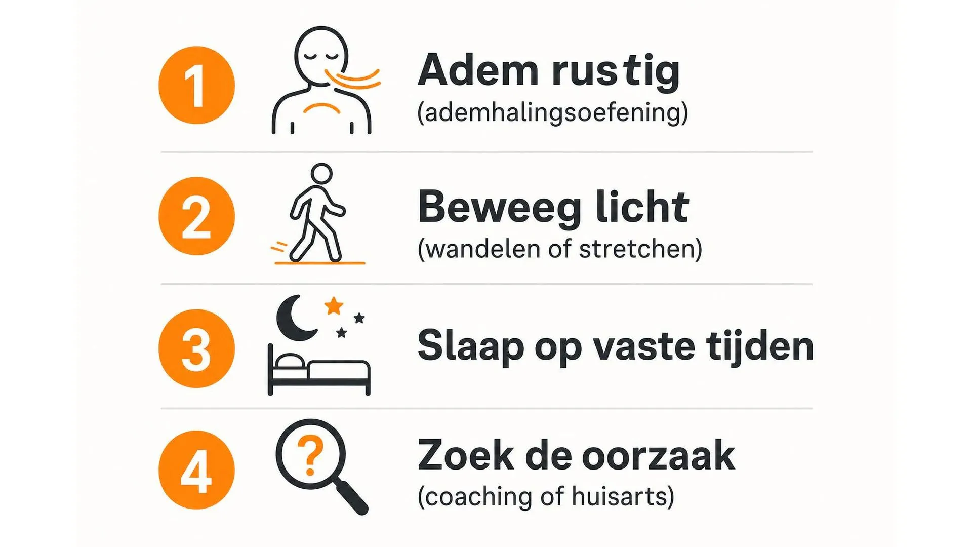 Vier stappen om stressgerelateerd trillen te verminderen: ademhalen, bewegen, slapen en oorzaak aanpakken