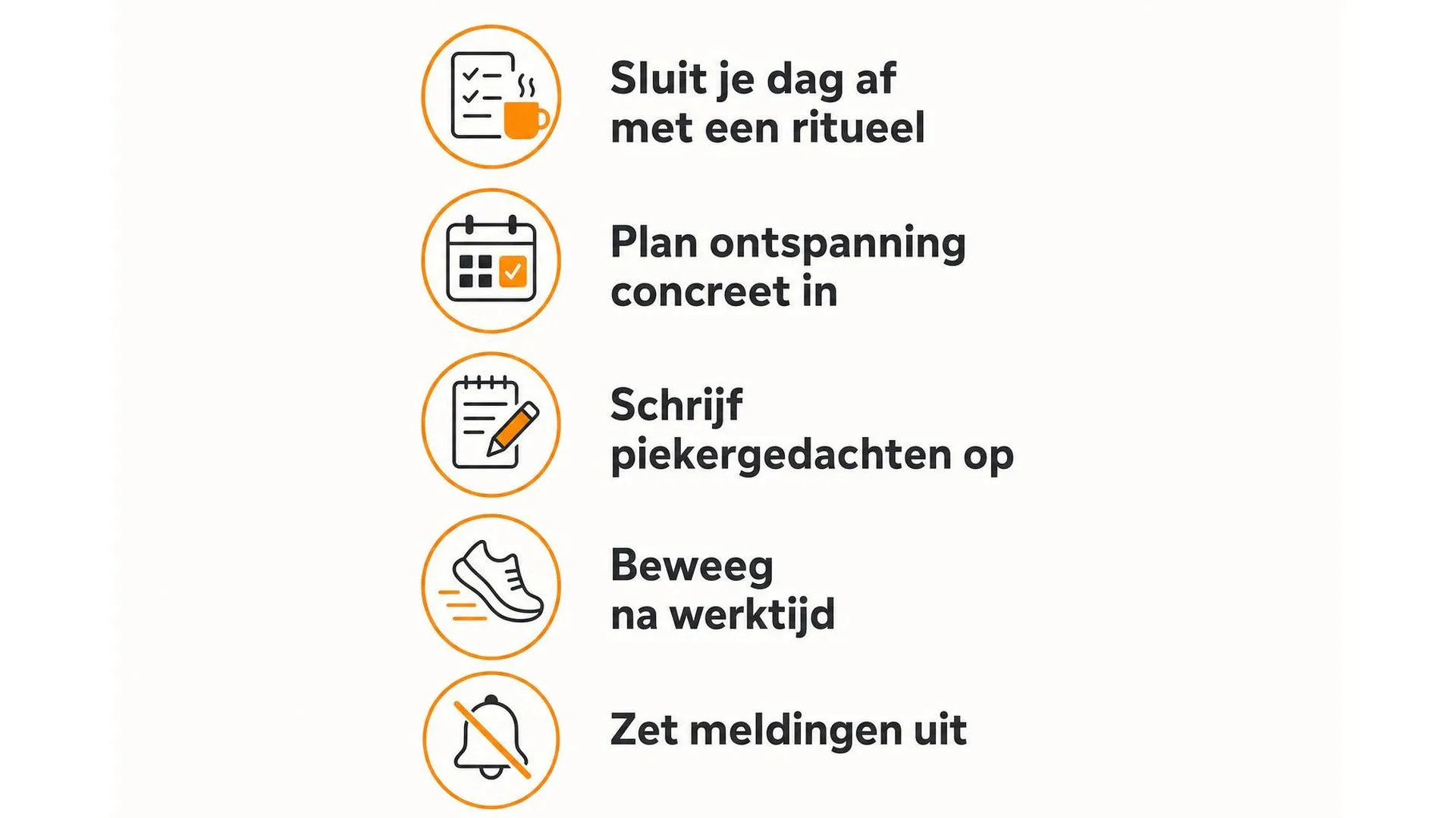 Vijf tips om na werktijd beter af te schakelen en werk los te laten