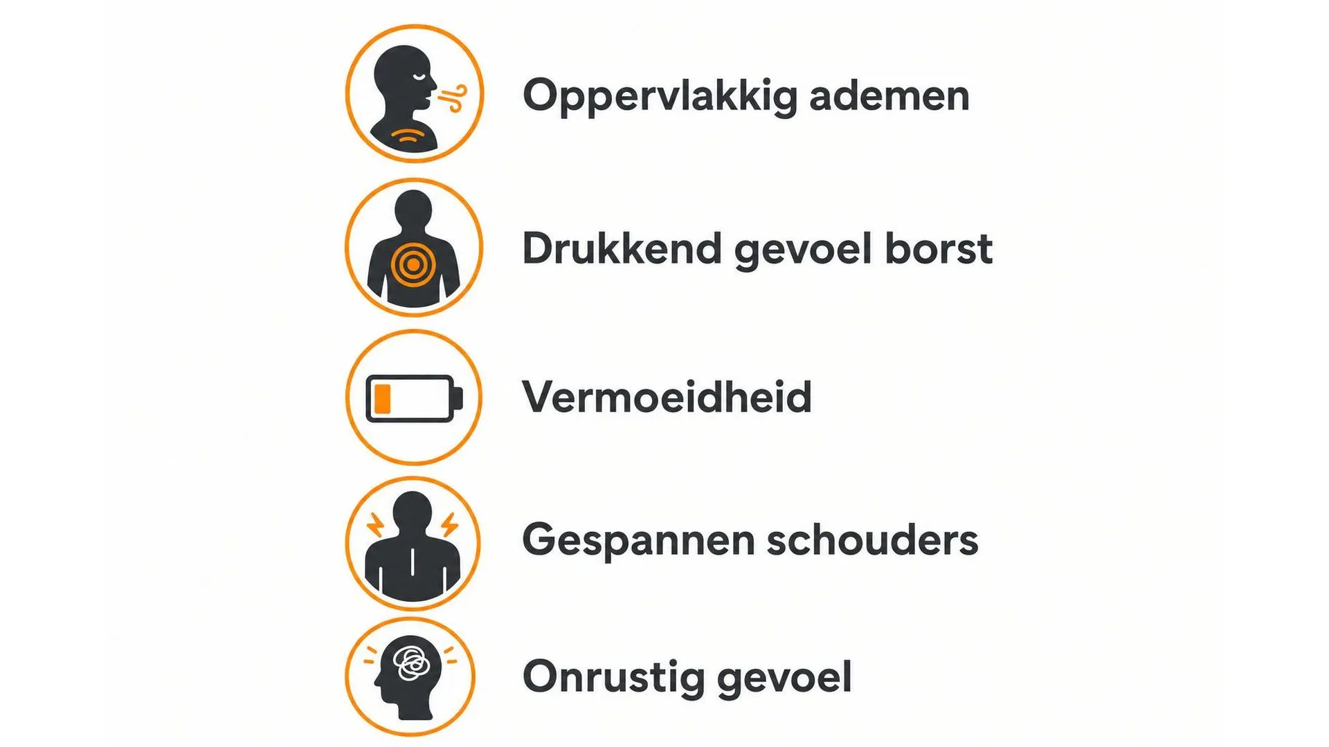Vijf lichamelijke signalen die vaak samengaan met veel zuchten door stress